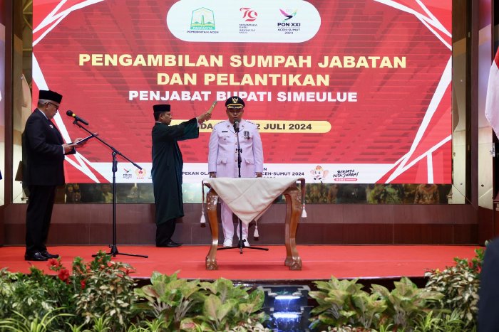 Teuku Reza Fahlevi Resmi Dilantik sebagai Penjabat Bupati Simeulue