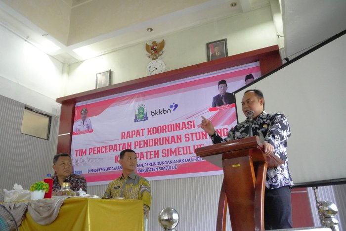 Penjabat Bupati Teuku Reza Fahlevi Simeulue Buka Rakor Penurunan Stunting