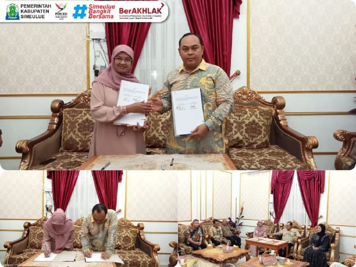 Pj Bupati Simeulue dan RRI Meulaboh Tandatangani MoU Kerja Sama Siaran