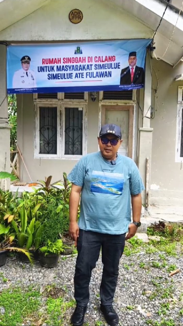 Pj Bupati Teuku Reza Fahlevi Resmikan Penggunaan Rumah Singgah di Calang Untuk Warga Simeulue