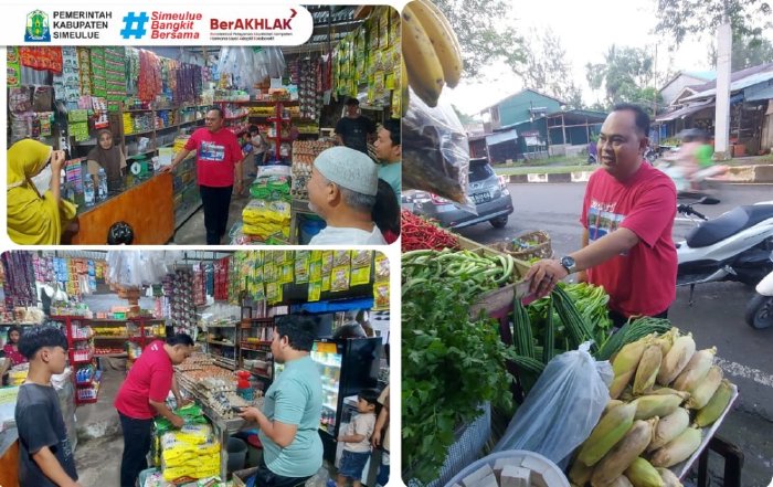 Ampon Reza Blusukan Ke Pasar Rakyat Sinabang, Pantau Harga Kebutuhan Pokok