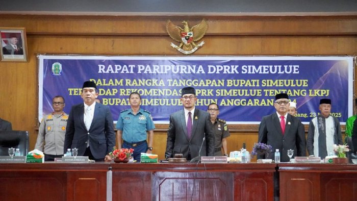 Rapat Paripurna DPRK Simeulue: Bupati Tanggapi Rekomendasi LKPJ 2024