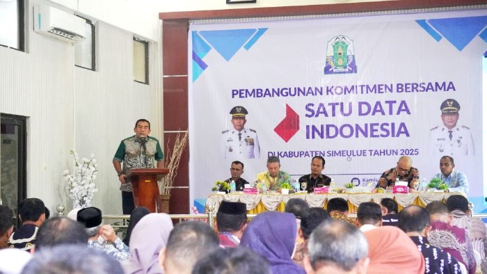 Bupati Monas Buka Acara Pembangunan Komitmen Bersama Satu Data Indonesia di Pemkab Simeulue Tahun 2025